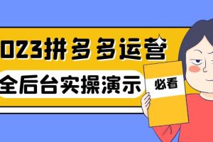 【2023.06.13】2023拼多多·运营：14节干货实战课，拒绝-口嗨，全后台实操演示百度网盘免费下载-芽米宝库