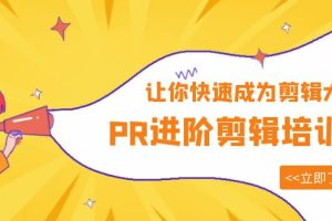 【2023.06.12】PR进阶剪辑培训班，让你快速成为剪辑大师 12节视频课程+素材！百度网盘免费下载-芽米宝库