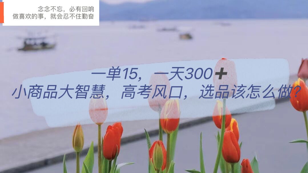 图片[1]-【2023.06.08】一单15，一天300+，小商品大智慧，高考风口，选品该怎么布局百度网盘免费下载-芽米宝库