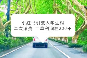 【2023.05.26】小红书引流大学生粉，变现项目，一单利润在200+（教程+资源）百度网盘免费下载-芽米宝库