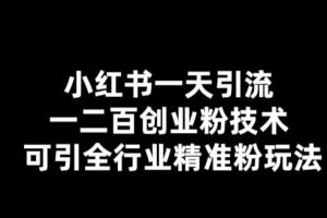 【2023.05.17】【引流必备】小红书一天引流一二百创业粉技术，可引全行业精准粉玩法百度网盘免费下载-芽米宝库