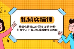 【2023.05.15】私域实战课程：精细化管理SOP 裂变 复购 转粉 打造个人IP 私域增量变现问题百度网盘免费下载-芽米宝库
