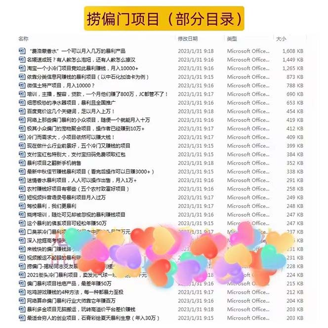 图片[2]-【2023.05.11】千款捞偏门小本创业小项目，总有一款适合你【无水印】百度网盘免费下载-芽米宝库