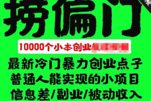 【2023.05.11】千款捞偏门小本创业小项目，总有一款适合你【无水印】百度网盘免费下载-芽米宝库