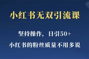 【2023.05.05】小红书无双课一天引50+女粉，不用做视频发视频，小白也很容易上手拿到结果百度网盘免费下载-芽米宝库