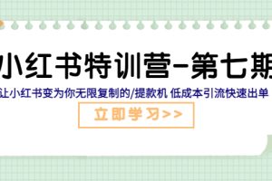 【2023.04.28】小红书特训营-第七期 让小红书变为你无限复制的/提款机 低成本引流快速出单百度网盘免费下载-芽米宝库