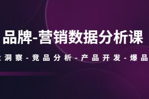 【2023.04.25】品牌-营销数据分析课，行业洞察-竞品分析-产品开发-爆品打造百度网盘免费下载-芽米宝库