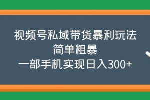 【2023.04.23】视频号私域带货暴利玩法，简单粗暴，一部手机实现日入300+百度网盘免费下载-芽米宝库