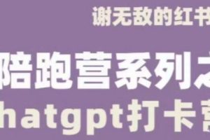 【2023.04.23】谢无敌ChatGPT打卡营，教你更好地使用ChatGPT来提高工作效率百度网盘免费下载-芽米宝库