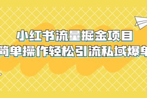 【2023.04.14】外面收费398小红书流量掘金项目，简单操作轻松引流私域爆单百度网盘免费下载-芽米宝库