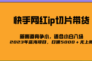 【2023.04.10】2023爆火的快手网红IP切片，号称日佣5000＋的蓝海项目，二驴的独家授权百度网盘免费下载-芽米宝库