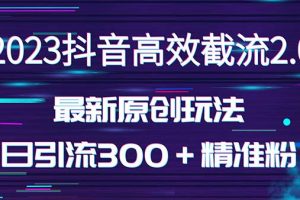 【2023.03.31】日引300＋创业粉，独家抖音高效截流2.0玩法（价值1280）百度网盘免费下载-芽米宝库