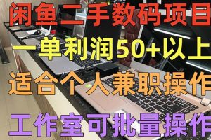 【2023.03.30】闲鱼二手数码项目，个人副业低保收入一单50+以上，工作室批量放大操作百度网盘免费下载-芽米宝库
