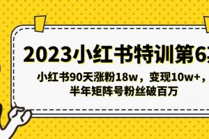 【2023.03.30】2023小红书特训第6期，小红书90天涨粉18w，变现10w+，半年矩阵号粉丝破百万百度网盘免费下载-芽米宝库