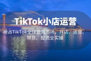 【2023.03.21】TikTok小店运营 抢占TikTok全球蓝海市场，开店、运营、带货、投流全实操百度网盘免费下载-芽米宝库