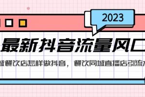 【2023.03.21】2023最新抖音流量风口，同城餐饮店怎样做抖音，餐饮同城直播店引流方法百度网盘免费下载-芽米宝库