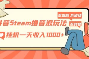 【2023.03.08】抖音Steam撸音浪玩法 挂机一天收入1000+不露脸 不说话 不封号 社恐人群福音百度网盘免费下载-芽米宝库