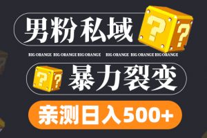【2023.03.08】男粉私域项目：亲测男粉裂变日入500+（视频教程）百度网盘免费下载-芽米宝库