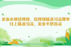 【2023.03.03】美业本地短视频，短视频精准引流爆单，线上精准引流，美业不愁客流百度网盘免费下载-芽米宝库