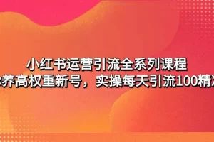 【2023.02.21】小红书运营引流全系列课程：教你养高权重新号，实操每天引流100精准粉百度网盘免费下载-芽米宝库