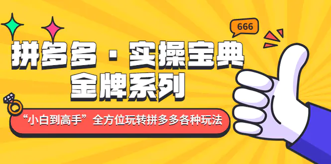 图片[1]-【2023.02.19】拼多多·实操宝典：金牌系列“小白到高手”带你全方位玩转拼多多各种玩法百度网盘免费下载-芽米宝库