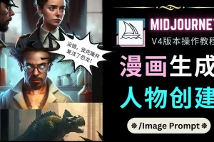 【2023.02.14】Midjourney V4版本操作教程：2个简单参数，完成漫画生成，人物创建百度网盘免费下载-芽米宝库