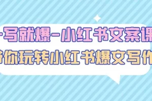 【2023.02.10】一写就爆-小红书文案课：带你玩转小红收爆文写作（45节课）百度网盘免费下载-芽米宝库