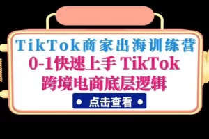 【2023.02.04】TikTok商家出海训练营：0-1快速上手 TikTok跨境电商底层逻辑百度网盘免费下载-芽米宝库