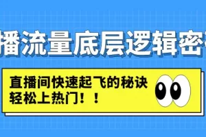 【2023.01.28】直播流量底层逻辑密码：直播间快速起飞的秘诀，轻松上热门百度网盘免费下载-芽米宝库