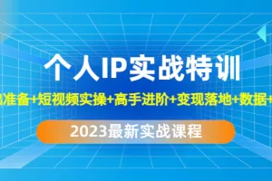 【2023.01.23】2023个人IP实战特训：基础准备+短视频实操+高手进阶+变现落地+数据+电商百度网盘免费下载-芽米宝库
