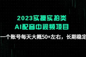 【2023.01.10】2023实操实拍类AI配音中视频项目，一个账号每天大概50+左右，长期稳定百度网盘免费下载-芽米宝库