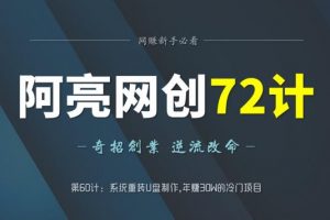 【2023.01.06】阿亮网创72计第60计：系统重装U盘制作,年赚30W的冷门项目百度网盘免费下载-芽米宝库