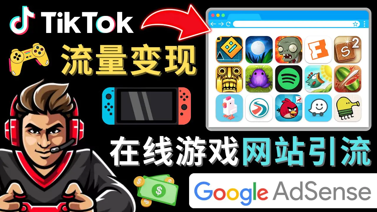 图片[1]-【2023.01.05】Tiktok流量变现项目，只需3个步骤，快速开通一个赚钱的游戏类Tiktok账号百度网盘免费下载-芽米宝库