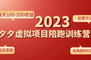 【2023.01.05】《拼夕夕虚拟项目陪跑训练营1.0》单店每天100-200收益 独家选品思路和运营百度网盘免费下载-芽米宝库