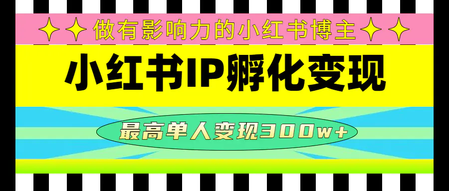 图片[1]-【2022.12.31】某收费培训-小红书IP孵化变现：做有影响力的小红书博主，最高单人变现300w+百度网盘免费下载-芽米宝库