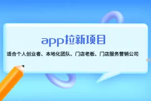 【2022.12.30】app拉新项目：适合个人创业者、本地化团队、门店老板、门店服务营销公司百度网盘免费下载-芽米宝库