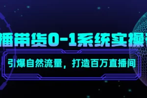 【2022.12.06】直播带货0-1系统实操课，引爆自然流量，打造百万直播间！百度网盘免费下载-芽米宝库