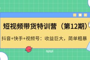 【2022.11.29】短视频带货特训营抖音+快手+视频号：收益巨大，简单粗暴！百度网盘免费下载-芽米宝库