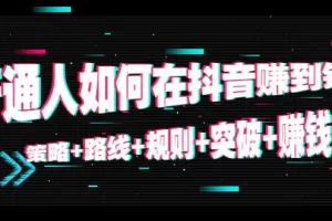 【2022.11.26】普通人如何在抖音赚到钱：策略+路线+规则+突破+赚钱（10节课）百度网盘免费下载-芽米宝库