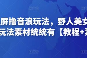 【2022.11.22】抖音黑屏撸音浪玩法，野人美女村花，丑妻玩法素材统统有【教程+素材】百度网盘免费下载-芽米宝库