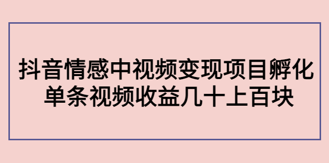 图片[1]-【2022.11.14】黄岛主副业孵化营第5期：抖音情感中视频变现项目孵化 单条视频收益几十上百百度网盘免费下载-芽米宝库