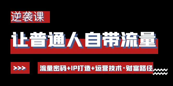图片[1]-【2022.11.10】让普通人自带流量的逆袭课：流量密码+IP打造+运营技术·财富路径百度网盘免费下载-芽米宝库