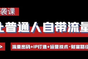 【2022.11.10】让普通人自带流量的逆袭课：流量密码+IP打造+运营技术·财富路径百度网盘免费下载-芽米宝库