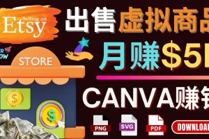 【2022.11.10】通过Etsy出售Canva模板，操作简单，收益高，月赚5000美元百度网盘免费下载-芽米宝库