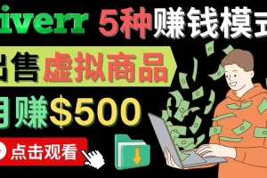 【2022.11.07】只需下载上传，轻松月赚500美元 – 在FIVERR出售虚拟资源赚钱的5种方法百度网盘免费下载-芽米宝库