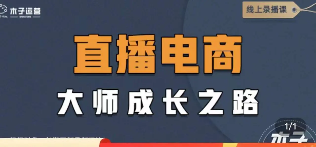 图片[1]-【2022.11.05】直播电商高手成长之路：教你成为直播电商大师，玩转四大板块（25节）百度网盘免费下载-芽米宝库