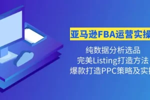 【2022.10.31】亚马逊FBA运营实操课 纯数据分析选品+完美Listing打造+爆款打造PPC策略实操百度网盘免费下载-芽米宝库