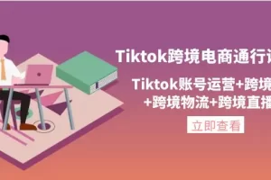 【2022.10.30】Tiktok跨境电商通行证2.0，Tiktok账号运营+跨境支付+跨境物流+跨境直播等百度网盘免费下载-芽米宝库