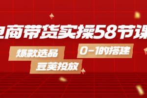 【2022.10.15】电商带货实操58节课，爆款选品，豆荚投放，0-1的搭建百度网盘免费下载-芽米宝库