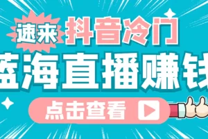 【2022.10.13】最新抖音冷门简单的蓝海直播赚钱玩法，流量大知道的人少，可做到全无人直播百度网盘免费下载-芽米宝库